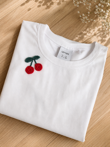 Camiseta aplique Cereza